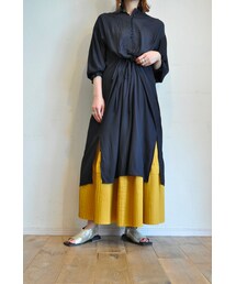ビジューボリュームスリーブワンピース