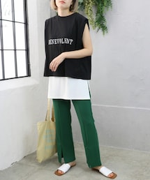 Sheson | ボックスフレンチスリーブロゴTee(Tシャツ/カットソー)