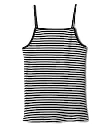 ボーダー柄スクエアネックキャミソール