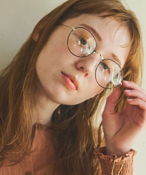 Crisp（クリスプ）の「メタルフレームグラス[c3sd3011b]（メガネ・レディース・ベージュ/ブラック/ブラウン・FREE）」の2枚目の写真