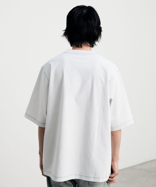 LIDNM(リドム)の「HARD TWISTED STITCH TEE(Tシャツ/カットソー・メンズ・ホワイト/グレー/ブルー・M/L)」の7枚目の写真