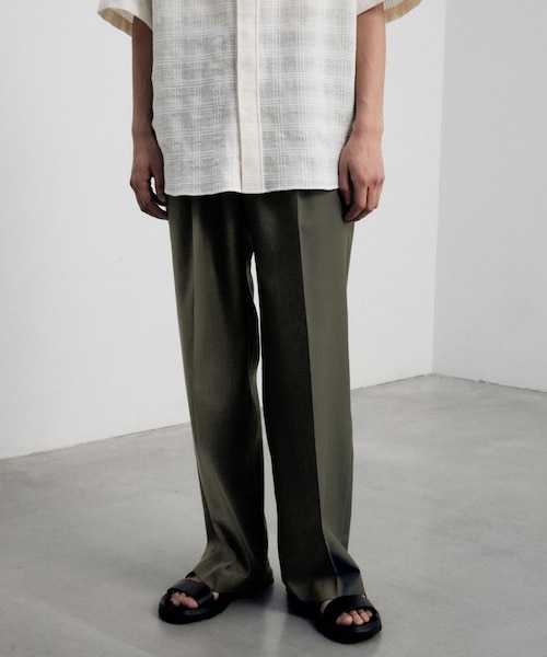 LIDNM（リドム）の「VSICOSE STRAIGHT SLACKS（スラックス・メンズ・グリーン・S/M/L）」の3枚目の写真