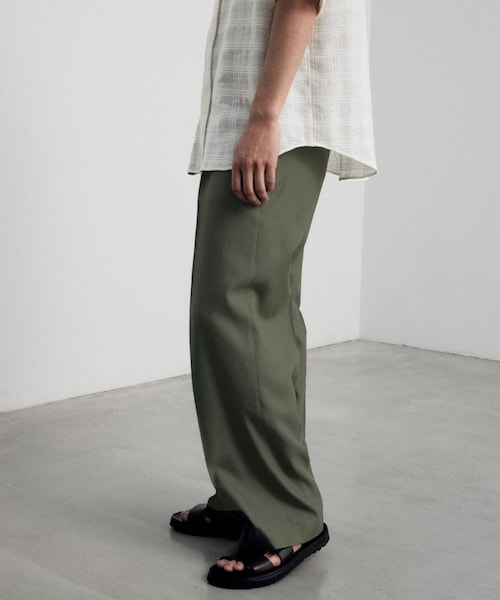 LIDNM（リドム）の「VSICOSE STRAIGHT SLACKS（スラックス・メンズ・グリーン・S/M/L）」の4枚目の写真