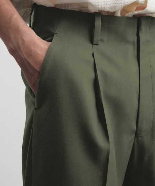 LIDNM（リドム）の「VSICOSE STRAIGHT SLACKS（スラックス・メンズ・グリーン・S/M/L）」の7枚目の写真