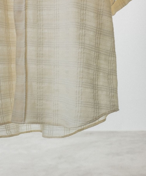 LIDNM（リドム）の「ITALY GAUZE CHECK SHIRT（シャツ/ブラウス