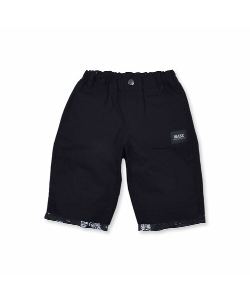WASK（ワスク）の「5.5分丈 裾 ロゴ ブロード ボタニカル パンツ (100~160cm)（その他パンツ・キッズ・ブルー/ブラック・110）」の2枚目の写真