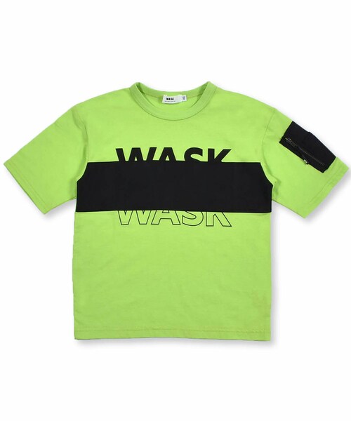 WASK(ワスク)の「MA-1 風 Tシャツ (100~160cm)(Tシャツ/カットソー・キッズ・ホワイト/グリーン・110)」の2枚目の写真