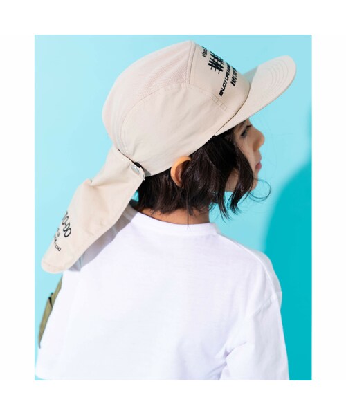 WASK（ワスク）の「サンシールド付き キャップ (54cm~56cm）（キャップ・キッズ・ブラック/ベージュ・54）」の2枚目の写真