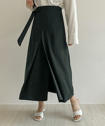 スリットサイドボタンロングスカート