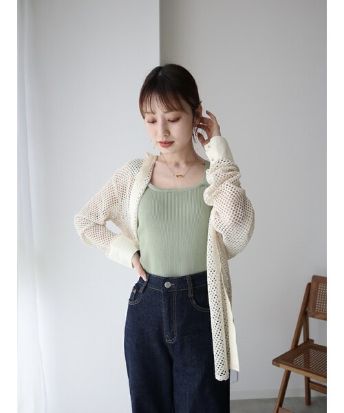 neam（ニーム）の「RIB KNIT TANK TOP（タンクトップ・レディース・ホワイト/グリーン/ブラック・free）」の12枚目の写真