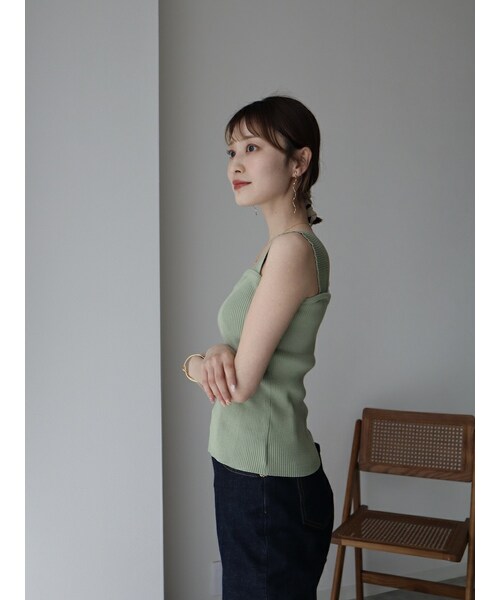 neam（ニーム）の「RIB KNIT TANK TOP（タンクトップ・レディース・ホワイト/グリーン/ブラック・free）」の15枚目の写真