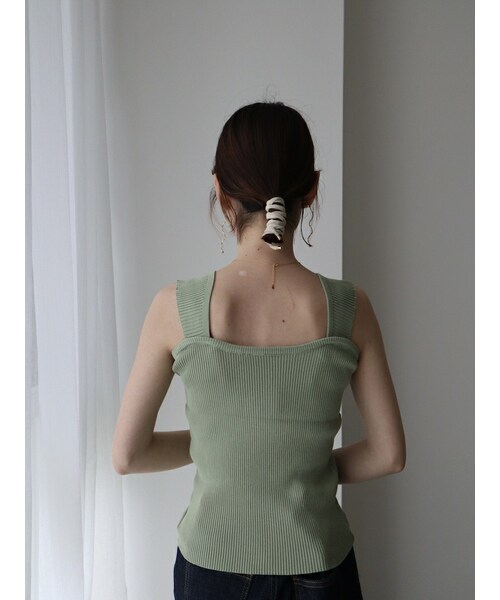 neam（ニーム）の「RIB KNIT TANK TOP（タンクトップ・レディース・ホワイト/グリーン/ブラック・free）」の16枚目の写真