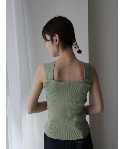 neam（ニーム）の「RIB KNIT TANK TOP（タンクトップ・レディース・ホワイト/グリーン/ブラック・free）」の17枚目の写真