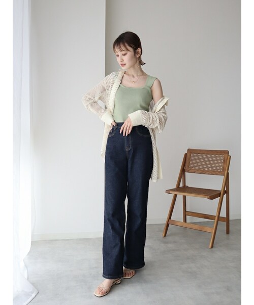 neam（ニーム）の「RIB KNIT TANK TOP（タンクトップ・レディース・ホワイト/グリーン/ブラック・free）」の19枚目の写真