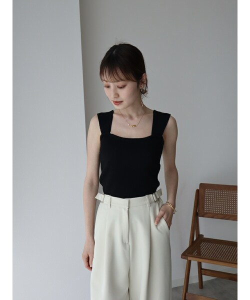 neam（ニーム）の「RIB KNIT TANK TOP（タンクトップ・レディース・ホワイト/グリーン/ブラック・free）」の20枚目の写真