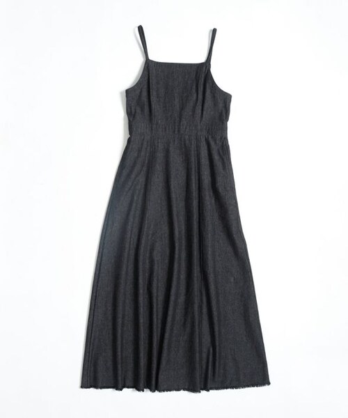 Crisp（クリスプ）の「デニムフレアキャミワンピース[c2R3050]（ワンピース・レディース・ブラック/ネイビー・FREE）」の3枚目の写真