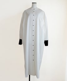 Marient | タイプライターモノトーンロングシャツOP(シャツワンピース)