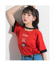ZIDDY | チョーカー リブ Tシャツ (130~160cm)(Tシャツ/カットソー)