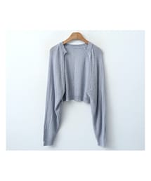 クロップドライトサマーニットボレロ