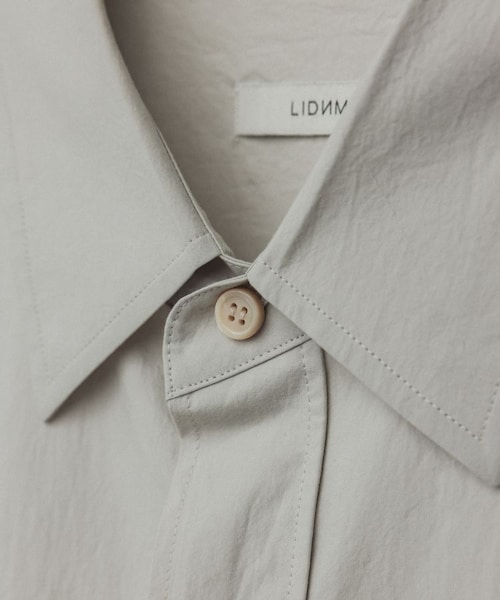 LIDNM（リドム）の「OOMI ZARASHI POPLIN SHIRT（シャツ/ブラウス・メンズ・ホワイト/グリーン・M/L）」の12枚目の写真