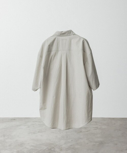 LIDNM（リドム）の「OOMI ZARASHI POPLIN SHIRT（シャツ/ブラウス・メンズ・ホワイト/グリーン・M/L）」の17枚目の写真