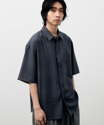 LIDNM | Super130s WINDOW CHECK H/S(シャツ/ブラウス)