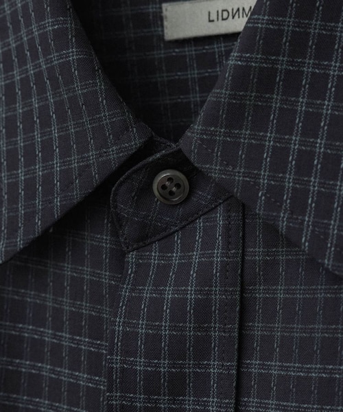 LIDNM（リドム）の「Super130s WINDOW CHECK H/S（シャツ/ブラウス・メンズ・グレー・M/L）」の12枚目の写真