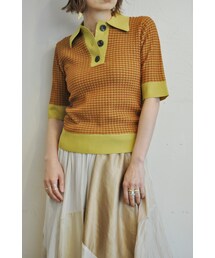 Thomas magpie | ショートスリーブミックスニット(ニット/セーター)