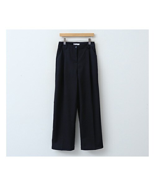 ENVYLOOK(エンビールック)の「ウエストタックストレートワイドロングスラックス(スラックス・レディース・화이트/베이지/그레이/그외/블랙・S(25-26)/M(27-28)/L(29-30))」の5枚目の写真