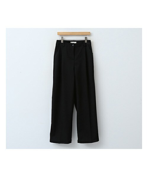 ENVYLOOK(エンビールック)の「ウエストタックストレートワイドロングスラックス(スラックス・レディース・화이트/베이지/그레이/그외/블랙・S(25-26)/M(27-28)/L(29-30))」の2枚目の写真