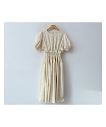 ENVYLOOK | ウエストフリルゴムパフ半袖フレアロングワンピース(ワンピース)