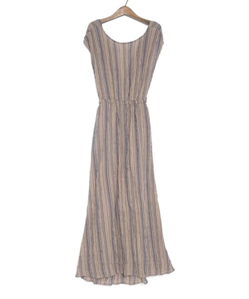 Crisp（クリスプ）の「バックリボンストライプワンピース[c2R3052]（ワンピース・レディース・ブラウン/グレー・FREE）」の3枚目の写真