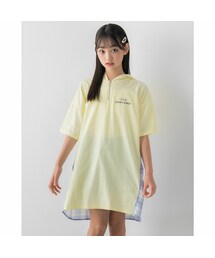 ZIDDY | チェック プリーツ 切り替え フード付き ワンピース (130~160cm)(ワンピース)