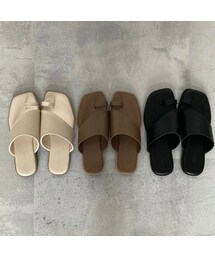 copine | スクエアトゥトングサンダル(3color/2size)(サンダル)