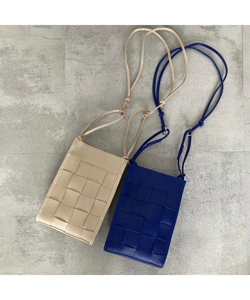 copine(コピン)の「編み込みショルダーバッグ(2color)(ショルダーバッグ・レディース・ホワイト/ブルー・F)」の2枚目の写真