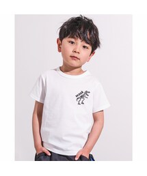 WASK | 【 接触冷感 】 恐竜 化石 ツイン ロゴ プリント 天竺 Tシャツ（100~160cm）(Tシャツ/カットソー)
