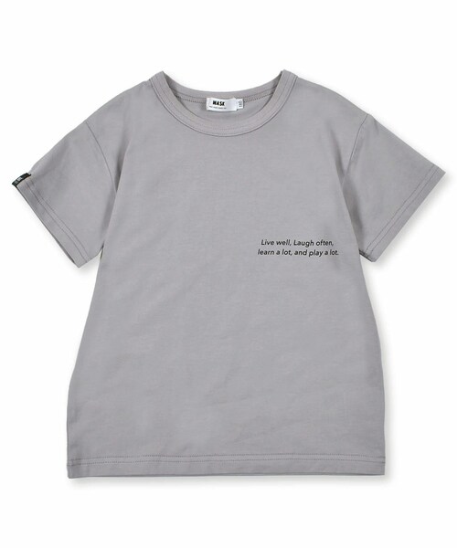 WASK（ワスク）の「【 速乾 】 バック ペイズリー プリント 天竺 サマー Tシャツ（100~160cm）（Tシャツ/カットソー・キッズ・ホワイト/グレー・110）」の2枚目の写真