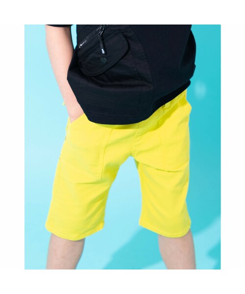 WASK（ワスク）の「6分丈 ツイル カラー ストレッチ パンツ (100~160cm)（その他パンツ・キッズ・ブラウン/イエロー/ブラック・110）」の3枚目の写真