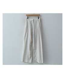 ENVYLOOK | リネン混バックゴムマキシ丈ワイドスラックス(その他パンツ)