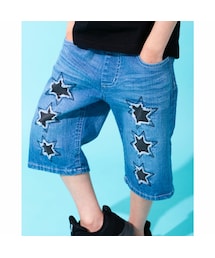 WASK | 6分丈 星パッチ ストレッチ デニム パンツ (100~160cm)(デニムパンツ)