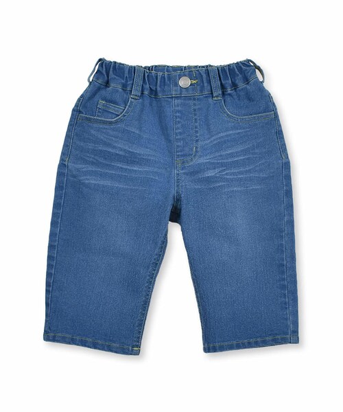WASK(ワスク)の「ストレッチ デニム 6分丈 パンツ (100~160cm)(デニムパンツ・キッズ・ブラック/ブルー・110)」の2枚目の写真
