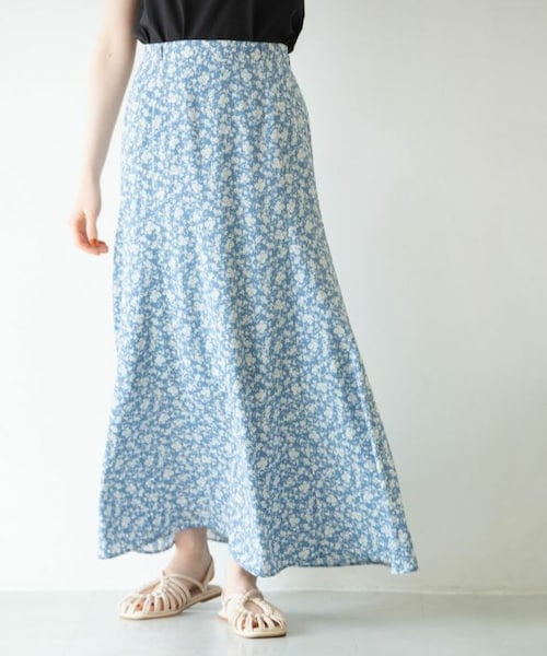 Crisp（クリスプ）の「フラワーマーメイドスカート[c2R3006]（スカート・レディース・ブラック/ブルー/グリーン・FREE）」の3枚目の写真