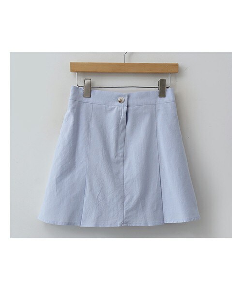 ENVYLOOK（エンビールック）の「パステルカラーバックゴムAラインプリーツミニスカート（スカート・レディース・베이지/핑크/블루/블랙・FREE(44-66)）」の3枚目の写真