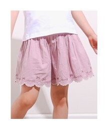 Noeil aime BeBe | ポケット 付き 裾 刺繍 スカラップ ショートパンツ (90~130cm)(その他パンツ)