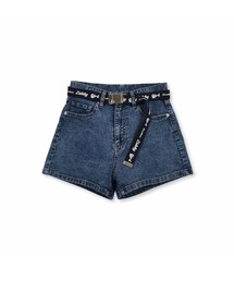ZIDDY | ベルト付き ケミカル デニム ショートパンツ (130~160cm)(デニムパンツ)