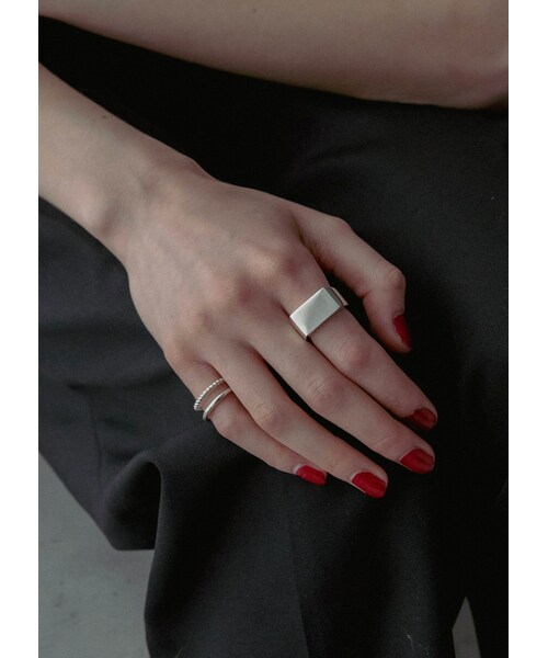 Scat(スキャット)の「"Proto" signet ring (SILVER)(リング・レディース・シルバー・9号/11号/13号)」の2枚目の写真