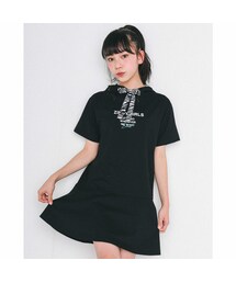 ZIDDY | ロゴプリント リボン フード ワンピース (130~160cm)(ワンピース)