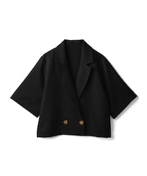 GRL（グレイル）の「ショート丈ルーズジャケット（テーラードジャケット・レディース）」