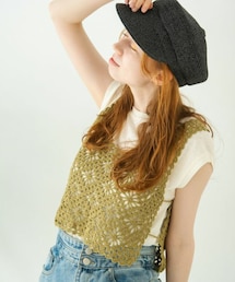 Crisp | フラワークロシェタンク[c1k3082](タンクトップ)