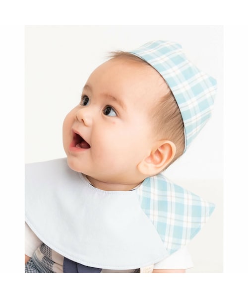 SLAP SLIP BABY（スラップスリップベビー）の「【 お揃い 】 王冠 リボン スタイ ＋ ヘアバンド（ベビーギフト・キッズ・ピンク/ブルー/イエロー/ベージュ・ワンサイズ）」の3枚目の写真